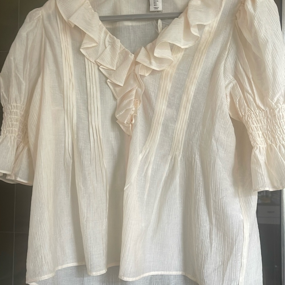 NWT Laura Ashley ruffle top